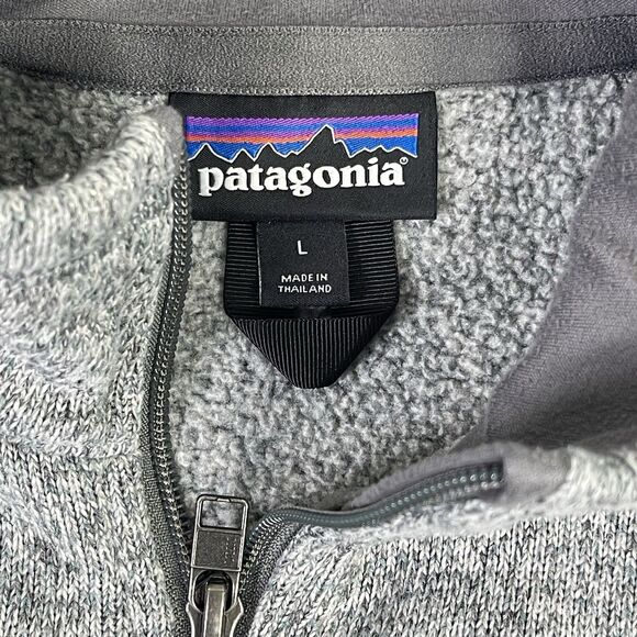 Patagonia Jacket Mens Large Gray Better Sweater Fleece Outdoors Hiking Camping O - Picture 5 of 9